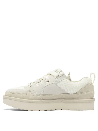 Ugg Cream-colored Suede And Mesh Sneakers In Brown