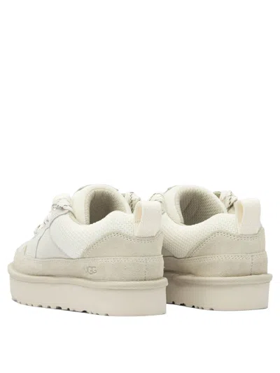 Ugg Cream-colored Suede And Mesh Sneakers In Brown