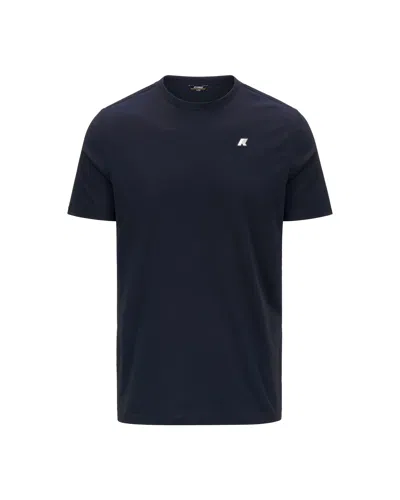 K-way Odom Letitrain Cotton Crew-neck T-shirt In Blue