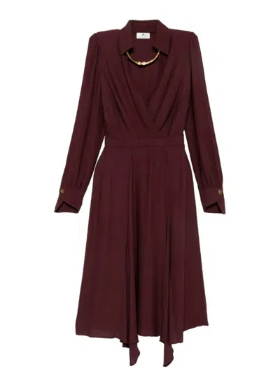Elisabetta Franchi Wrap-design Flared Dress