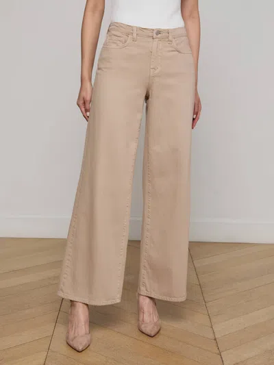 L'agence Alicent Wide-leg Jean In Neutral