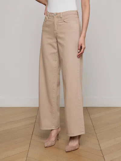 L'agence Alicent Wide-leg Jean In Neutral