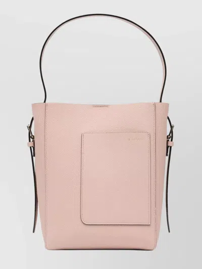 Valextra Shoulder Bags With Adjustable Strap And Front Pocket In Pink