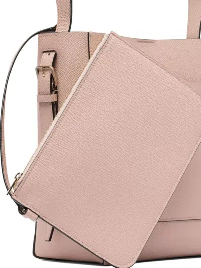 Valextra Shoulder Bags With Adjustable Strap And Front Pocket In Pink