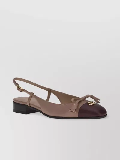 Valentino Garavani Valet Du Roi Ballerinas In Brown