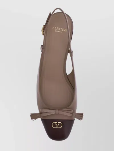 Valentino Garavani Valet Du Roi Ballerinas In Brown