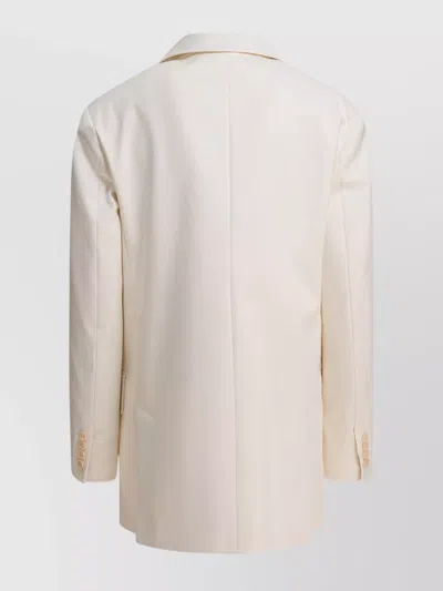 Max Mara Tailored Jackets Featuring Double-breasted Design In White