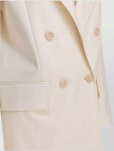 Max Mara Tailored Jackets Featuring Double-breasted Design In White