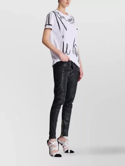 Balmain Sl Writing Printed T-shirt In White