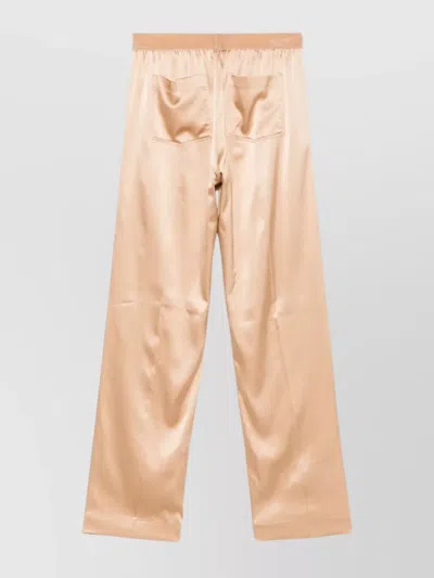 Tom Ford Stretch Silk Satin Pants In Pink