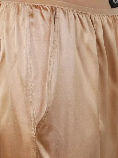 Tom Ford Stretch Silk Satin Pants In Pink