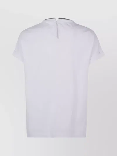 Brunello Cucinelli Cotton Crewneck Short Sleeve T-shirt In White