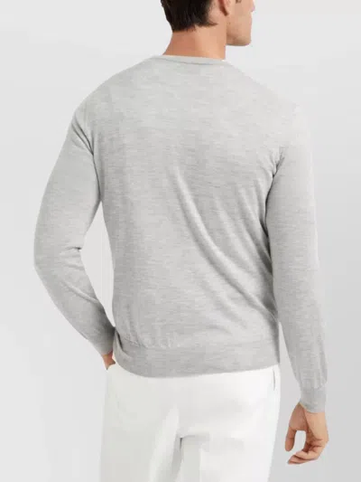 Brunello Cucinelli Roundneck Cashmere Sweater In Gray