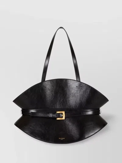 Balmain Shuffle Shoulder Bag In Black