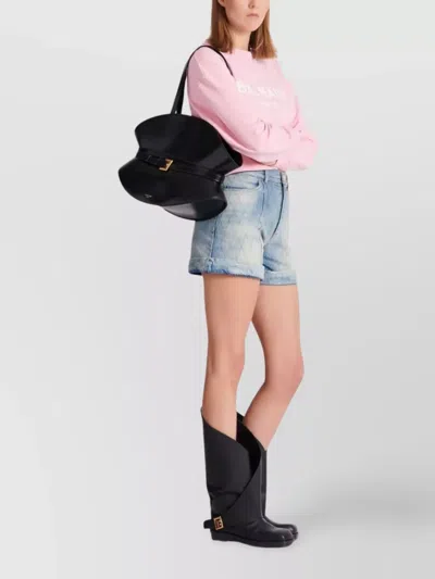 Balmain Shuffle Shoulder Bag In Black