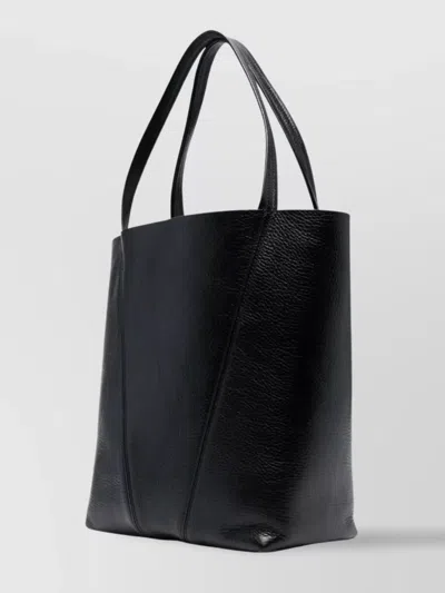 Chloé Chloè Spin Small Leather Tote Bag In Black