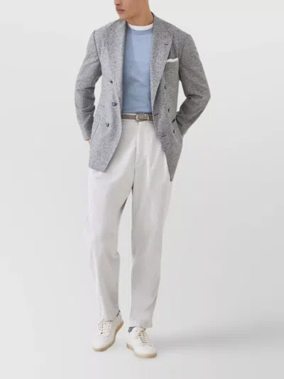 Brunello Cucinelli Cashmere Crew Neck Sweater Clothing In Blue