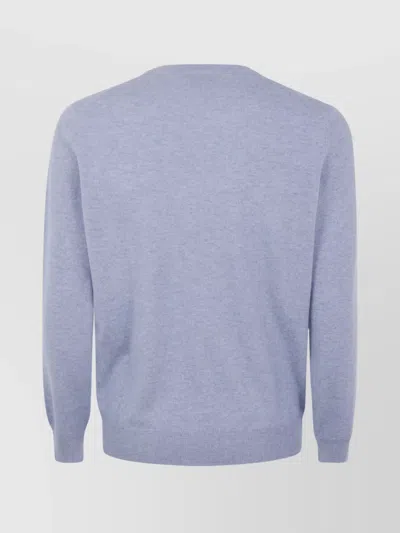 Brunello Cucinelli Cashmere Crew Neck Sweater Clothing In Blue