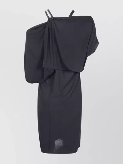 Tom Ford Draped One Shoulder Strap Cocktail Dress In Black
