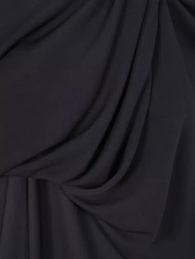 Tom Ford Draped One Shoulder Strap Cocktail Dress In Black