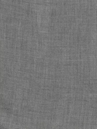 Brunello Cucinelli Frayed Edge Two-tone Rectangle Scarf In Gray