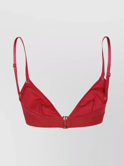 Tom Ford "adjustable Straps" Triangle Cups Bra In Red