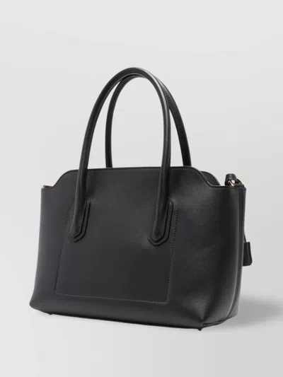 Tom Ford Medium Top Handle In Natural Grain Leather In Black