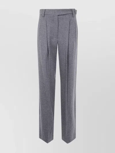 Brunello Cucinelli Suits Wide Leg Pants In Gray