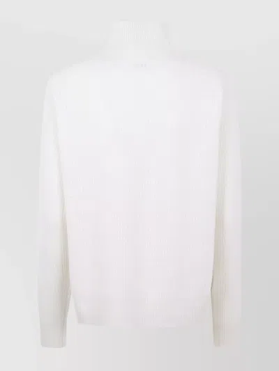 Brunello Cucinelli Chunky Knit Turtleneck Sweater In White