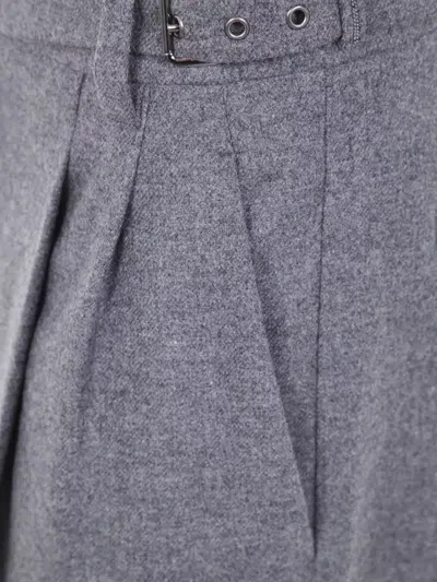 Brunello Cucinelli Suits Wide Leg Pants In Gray