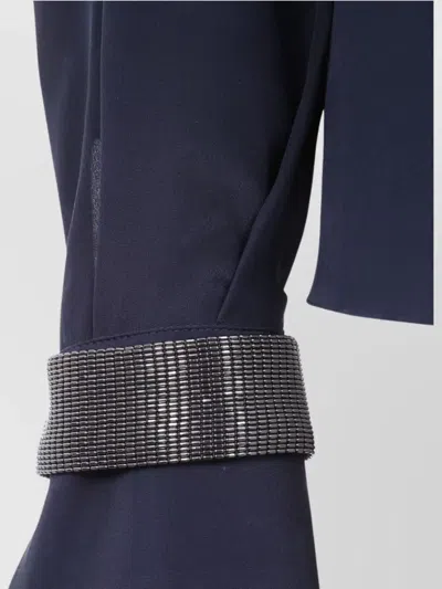 Brunello Cucinelli Turtle Neck Blouse In Blue