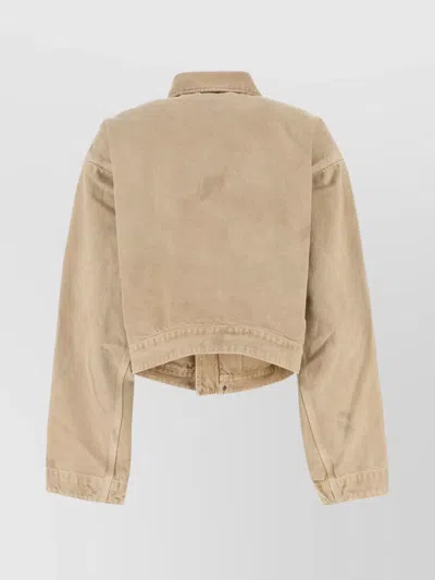 Balenciaga Women Workwear Crop Jacket In Neutral