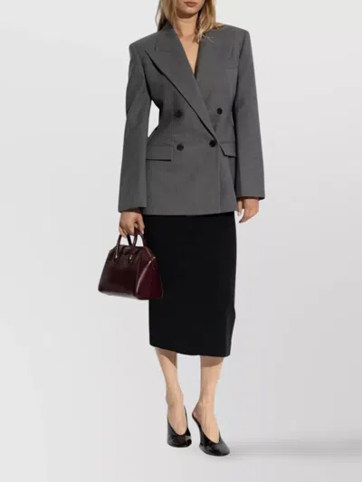 Givenchy Tailored High-waisted Midi Skirt With Back Pleats In Animal Print