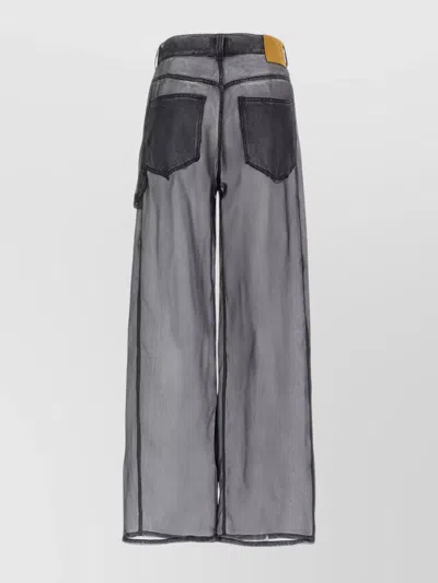 Haikure Winona Sheer Organza Pants In Black