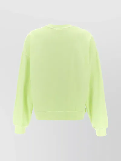 Carhartt Crew Neck Sweatshirt Ribbed Cuffs In Green