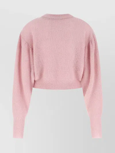 Rotate Birger Christensen Rotate Birgerchristensen Wool Puff Sweater In Pink