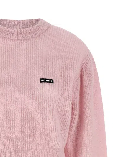 Rotate Birger Christensen Rotate Birgerchristensen Wool Puff Sweater In Pink