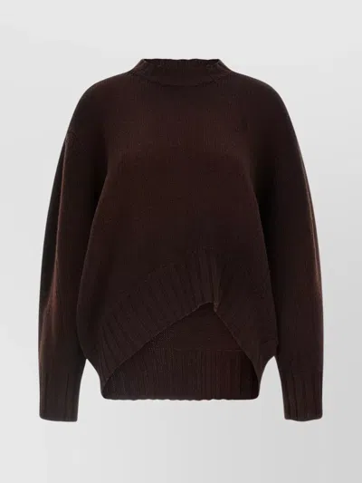 Attico Wool And Cashmere Sweater In Brown