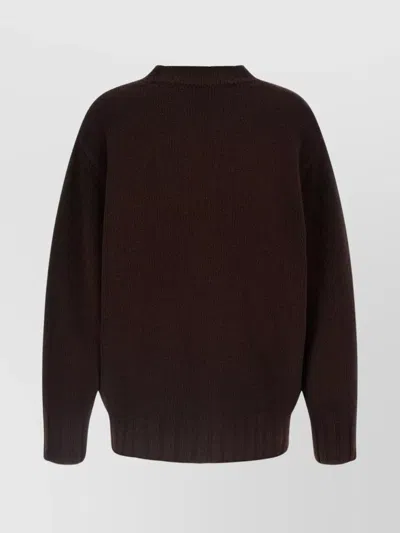 Attico Wool And Cashmere Sweater In Brown