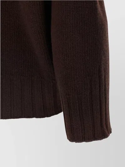 Attico Wool And Cashmere Sweater In Brown