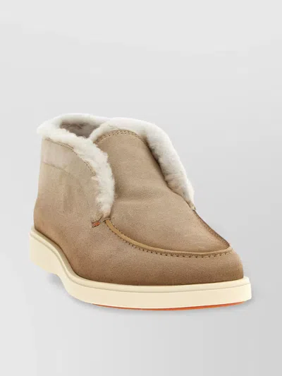 Santoni 'suede Dragon' Ankle Boots In Brown