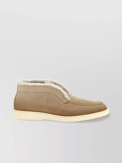 Santoni 'suede Dragon' Ankle Boots In Brown