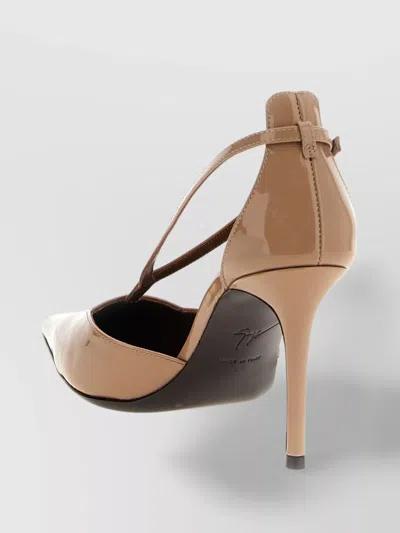 Giuseppe Zanotti Leather Heeled Sandals In Neutral
