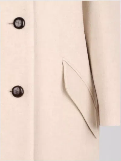Isabel Marant Button-fastening Flap-pockets Single-breasted Coat In Neutral