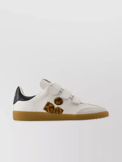 Isabel Marant Calfskin Sneakers Leopard Detail In Multi