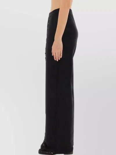 Rotate Birger Christensen Dannia Cotton Sweatpants W/ Lacing In Black