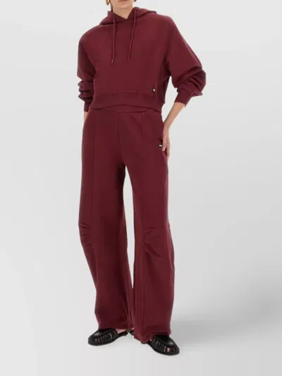 Rotate Birger Christensen Rotate Birgerchristensen Terry Back Hoodie In Burgundy