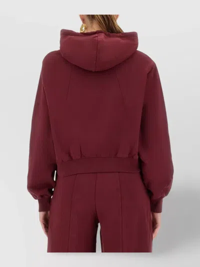 Rotate Birger Christensen Rotate Birgerchristensen Terry Back Hoodie In Burgundy