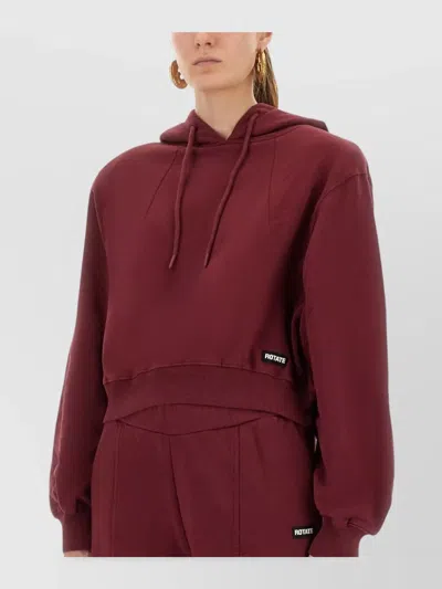 Rotate Birger Christensen Rotate Birgerchristensen Terry Back Hoodie In Burgundy