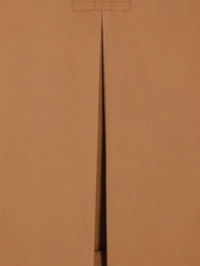 Chloé Long Water-repellent Beige Trench Coat In Cotton Gabardine In Brown